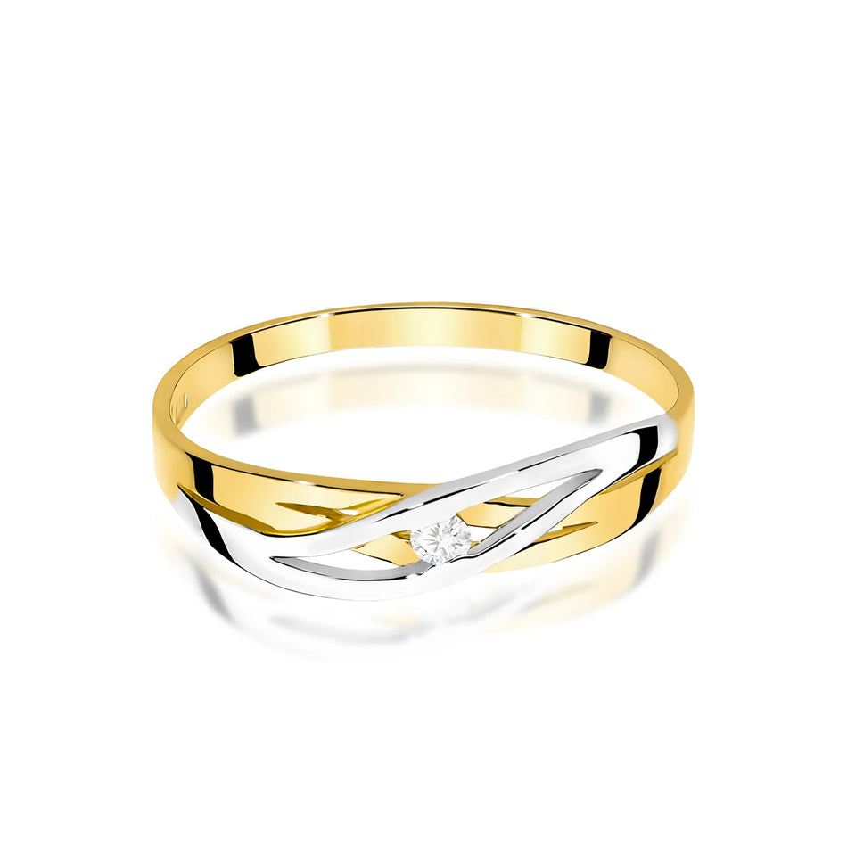 Goldring mit 0,04 ct Diamant
