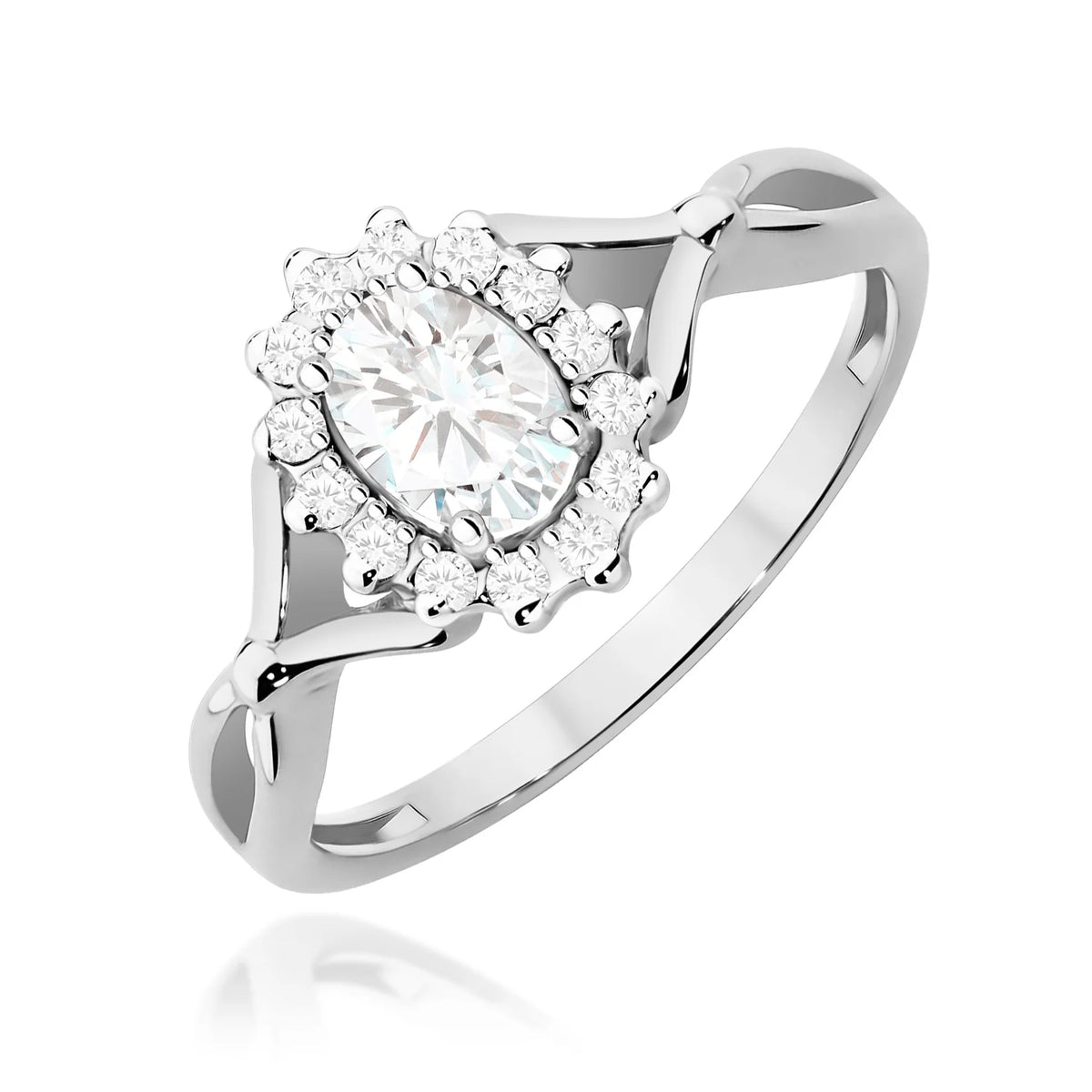 Ring aus Weißgold mit 0,40ct und 0,12ct Labordiamanten