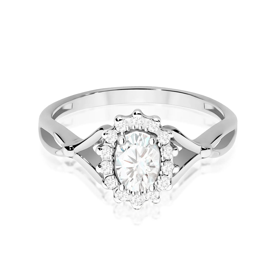 Ring aus Weißgold mit 0,40ct und 0,12ct Labordiamanten