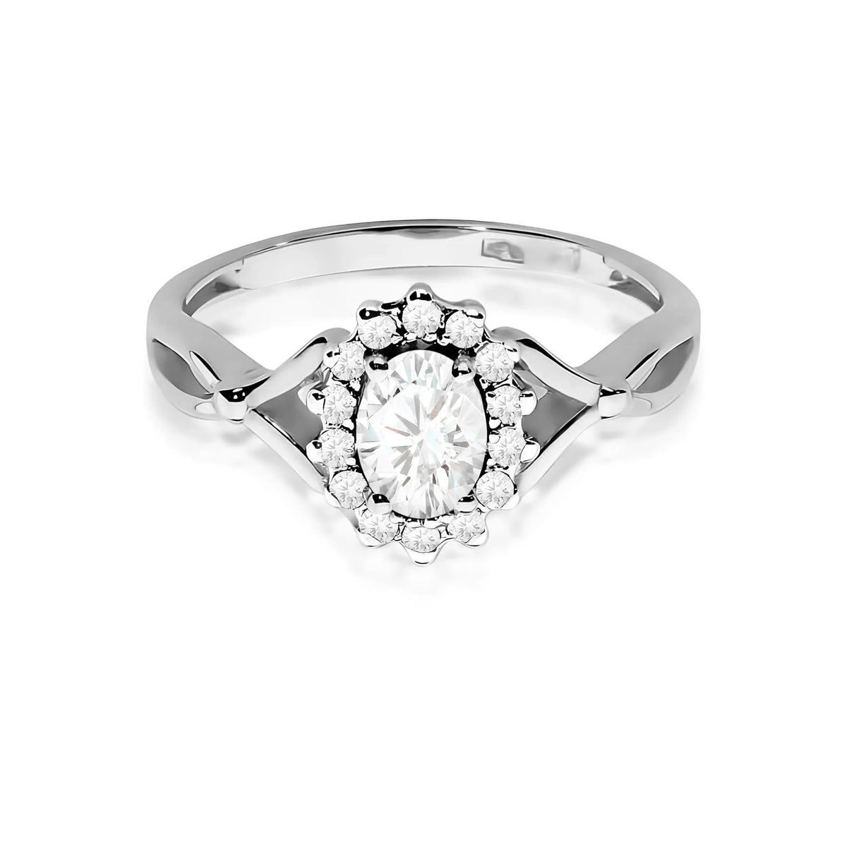 Verlobungsring mit Lab-grown Diamant in 585 Weißgold