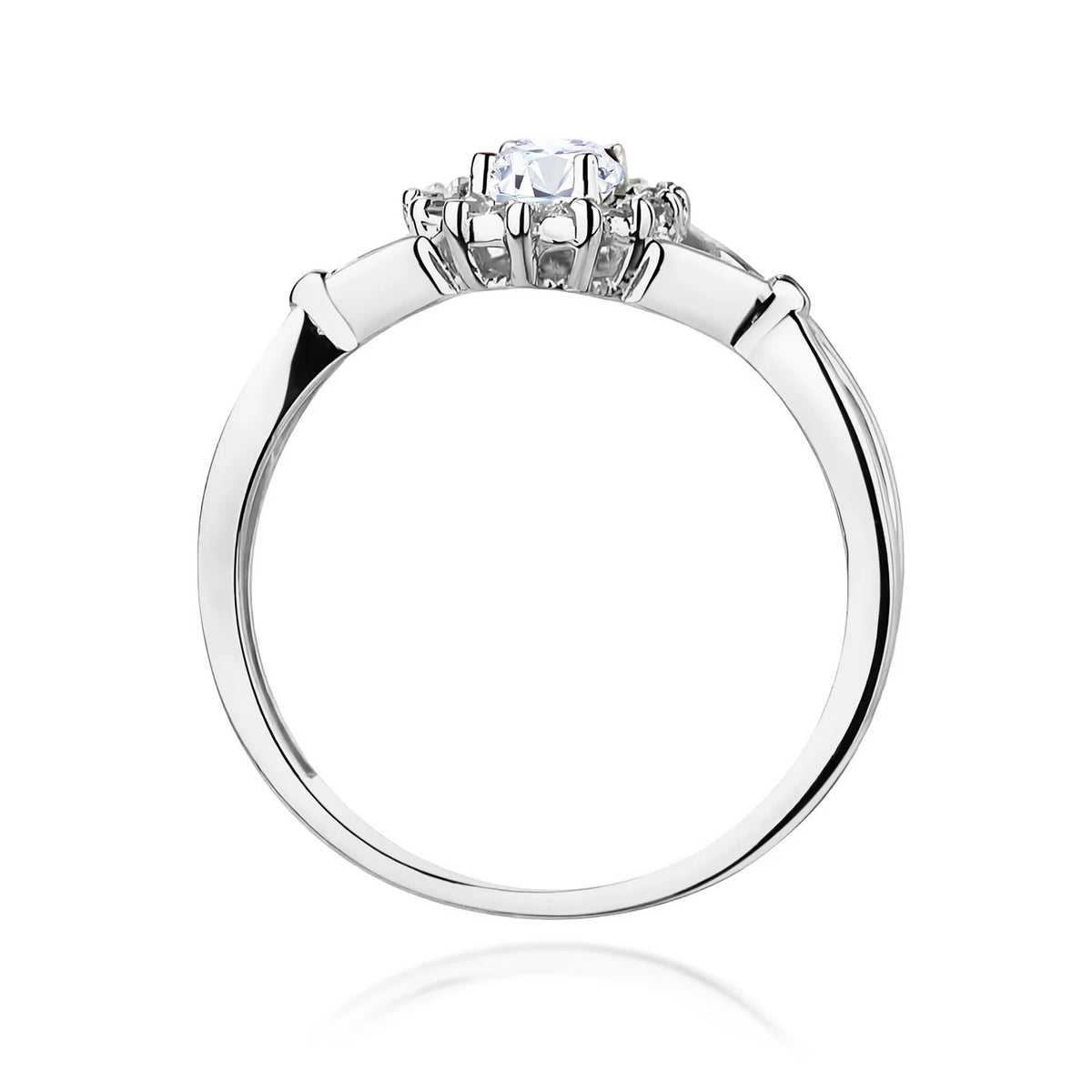 Ring aus Weißgold mit 0,40ct und 0,12ct Labordiamanten
