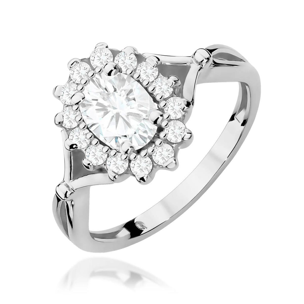 Ring aus Weißgold mit 0,70 ct und 0,28 ct Labordiamanten