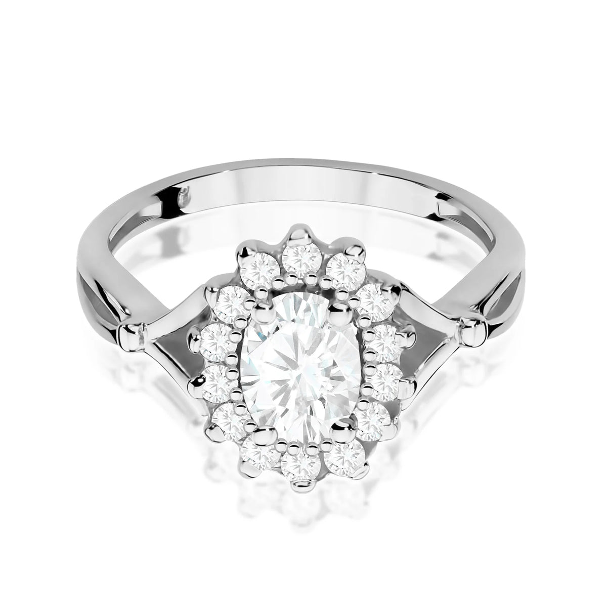 Ring aus Weißgold mit 0,70 ct und 0,28 ct Labordiamanten