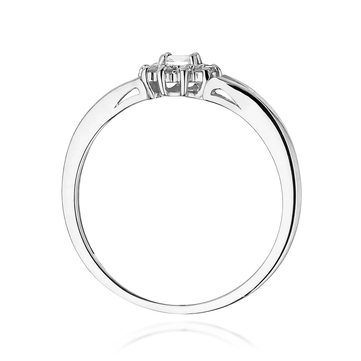 Diamantring zur Verlobung aus 585er Weißgold