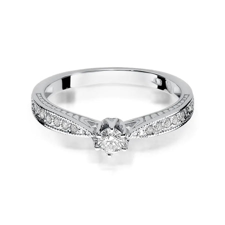 Diamantring zur Verlobung aus 585er Weißgold