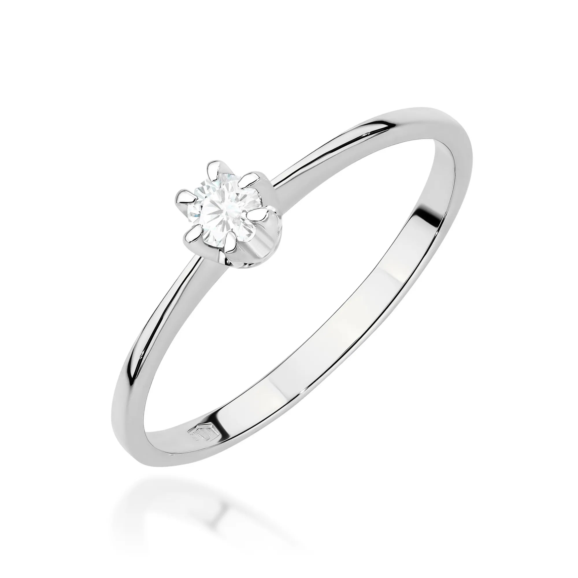 Diamond Engagement Ring in 585 White Gold