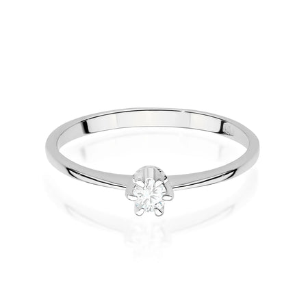 Diamond Engagement Ring in 585 White Gold