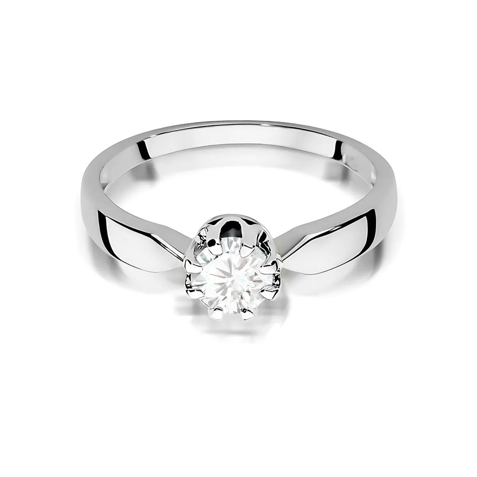 Diamond Engagement Ring in 585 White Gold