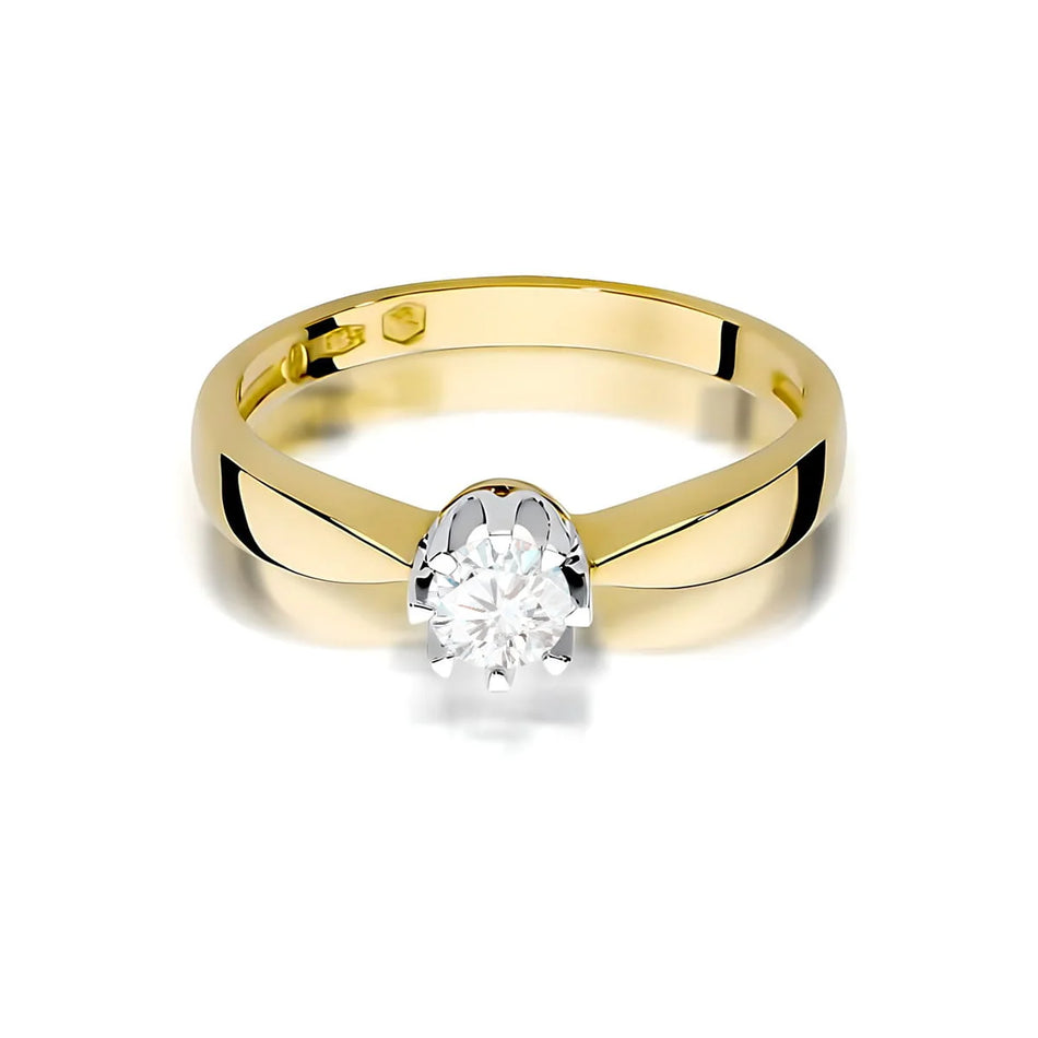 Goldring mit 0,25 ct Labordiamant