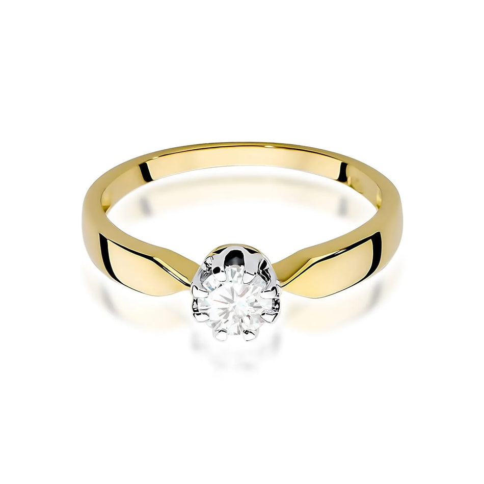 Goldring mit 0,40 ct Labordiamant