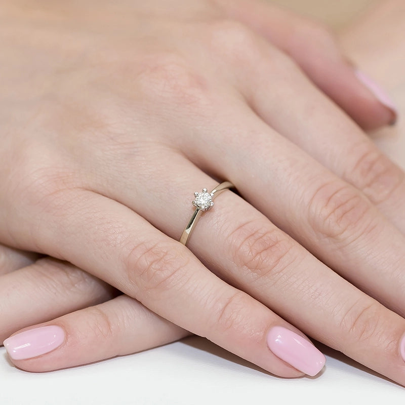 White Gold Ring with 0.15ct Diamond