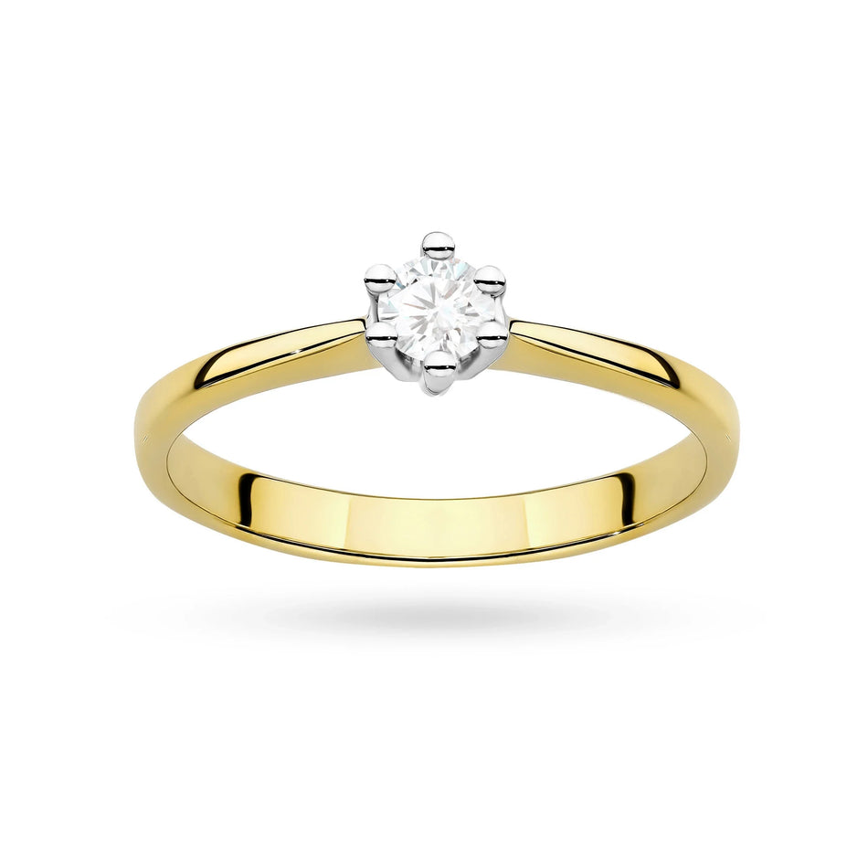 Goldring mit 0,20 ct Diamant