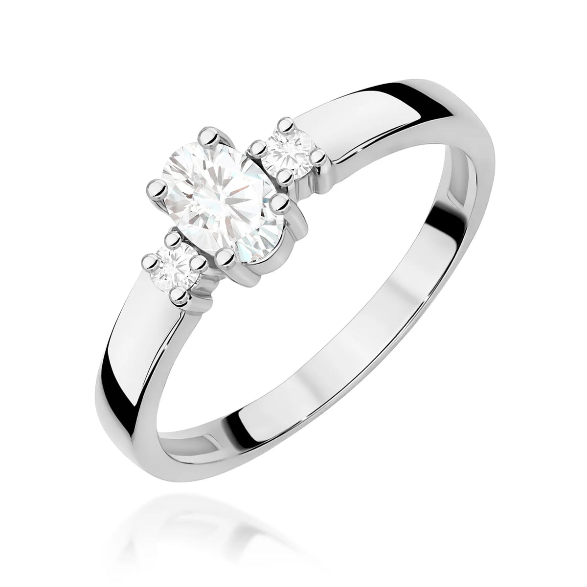 Ring aus Weißgold mit 0,40ct und 0,08ct Labordiamanten