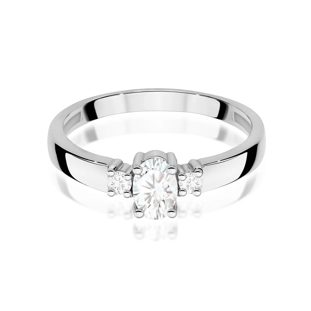 Ring aus Weißgold mit 0,40ct und 0,08ct Labordiamanten