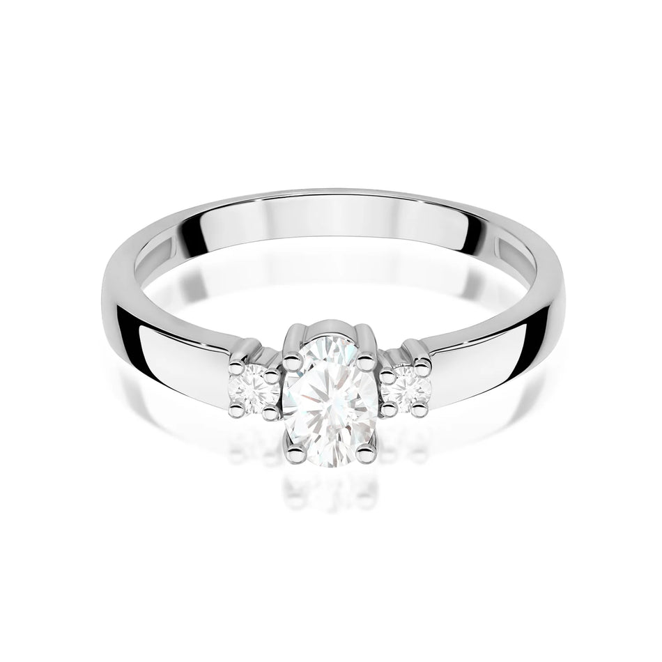 Ring aus Weißgold mit 0,40ct und 0,08ct Labordiamanten
