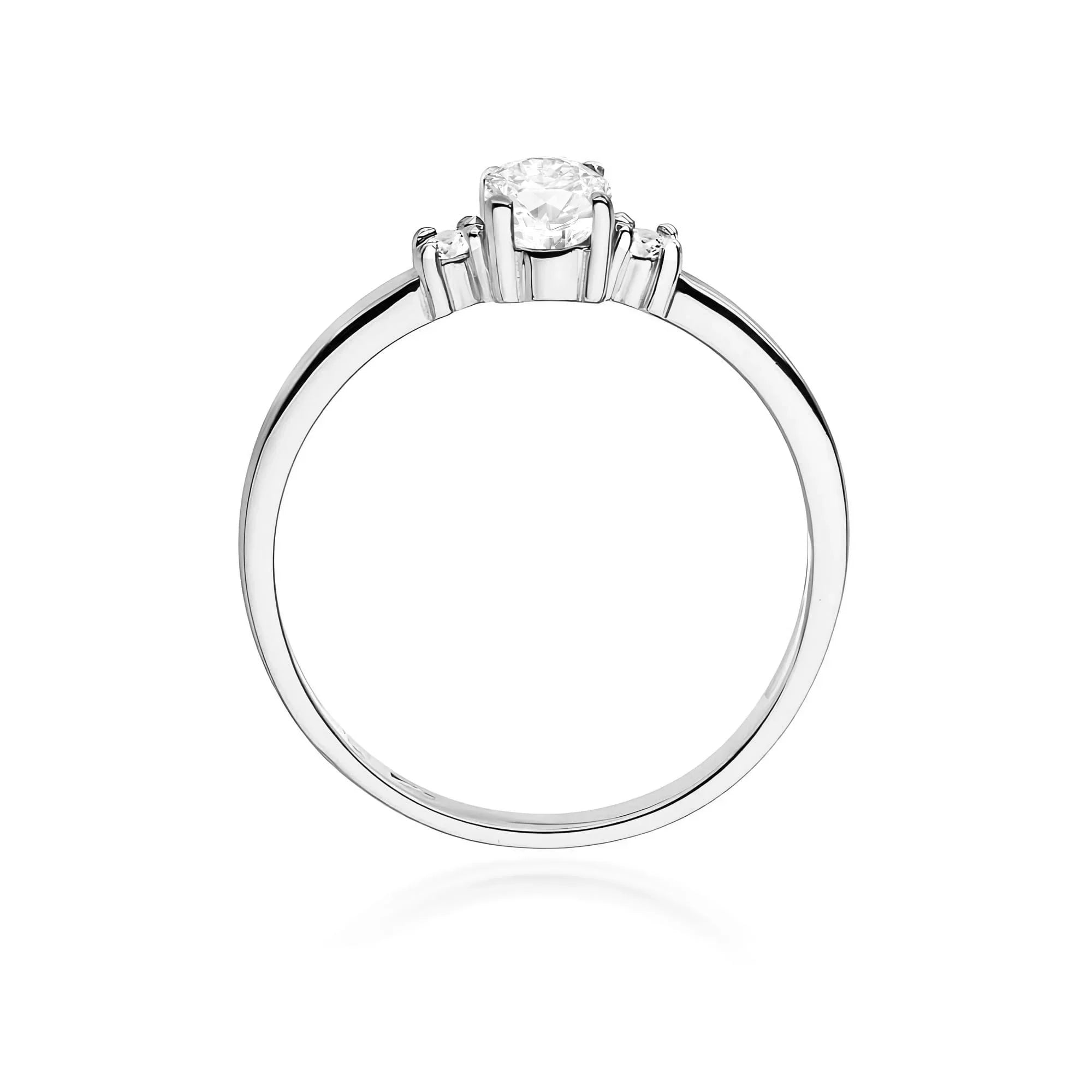 Lab-grown Diamond Engagement Ring in 585 White Gold