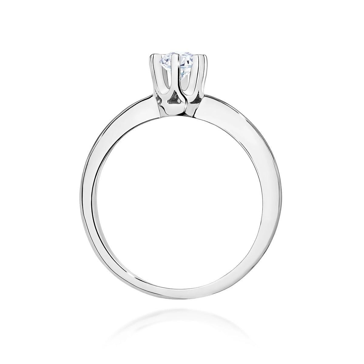 Solitärring aus 585er Weißgold mit 0,30 ct Round/Brilliant-Diamant