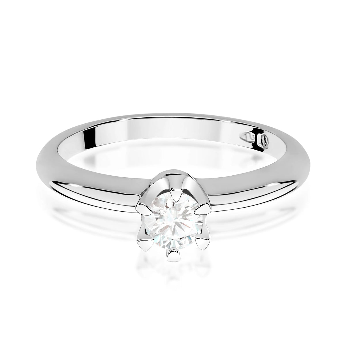 Weißgoldring mit 0,30 ct Labordiamant