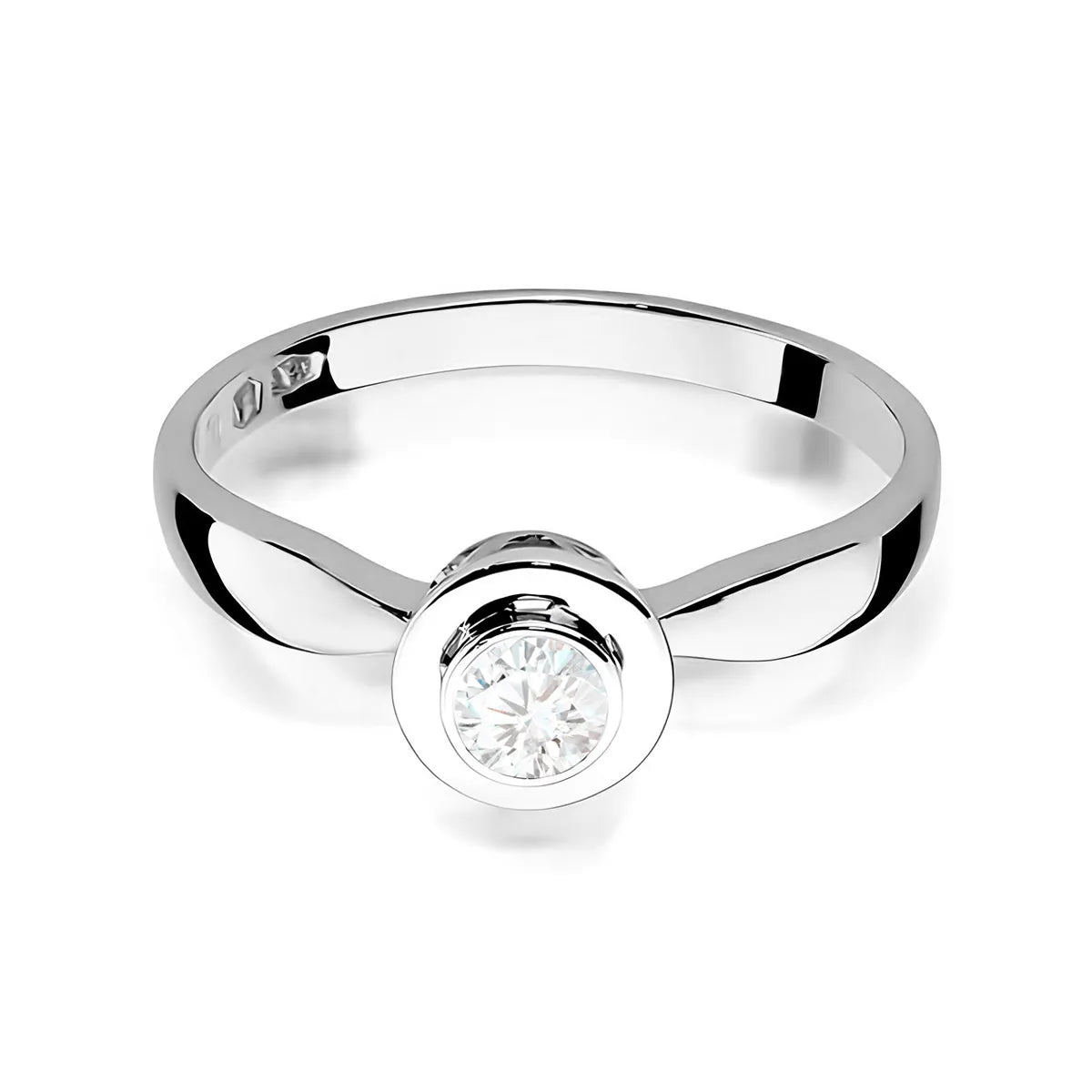 Diamond Engagement Ring in 585 White Gold
