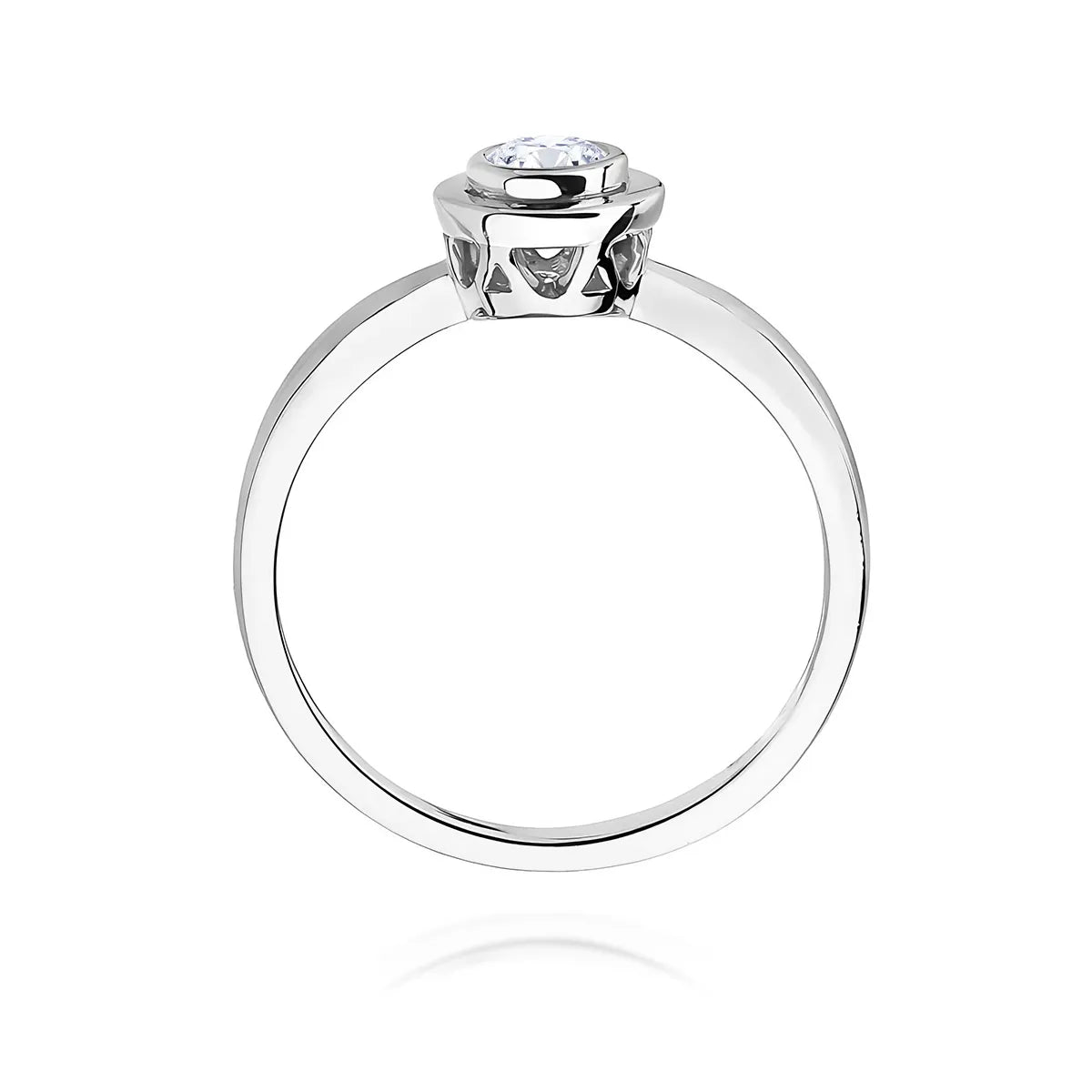 Diamond Engagement Ring in 585 White Gold