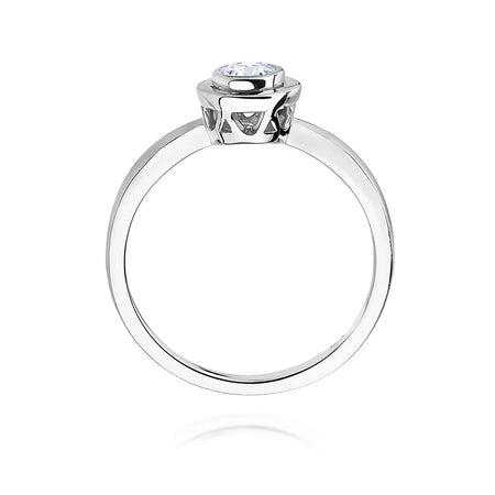 Diamond Engagement Ring in 585 White Gold