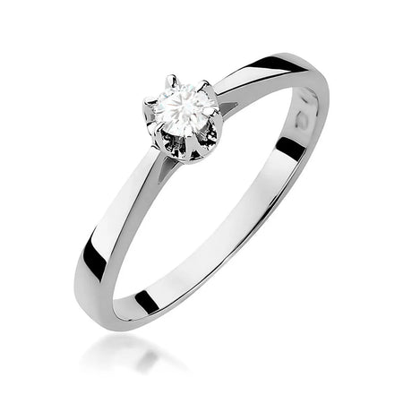 Diamond Engagement Ring in 585 White Gold