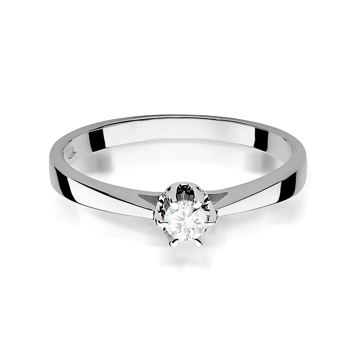 Diamond Engagement Ring in 585 White Gold