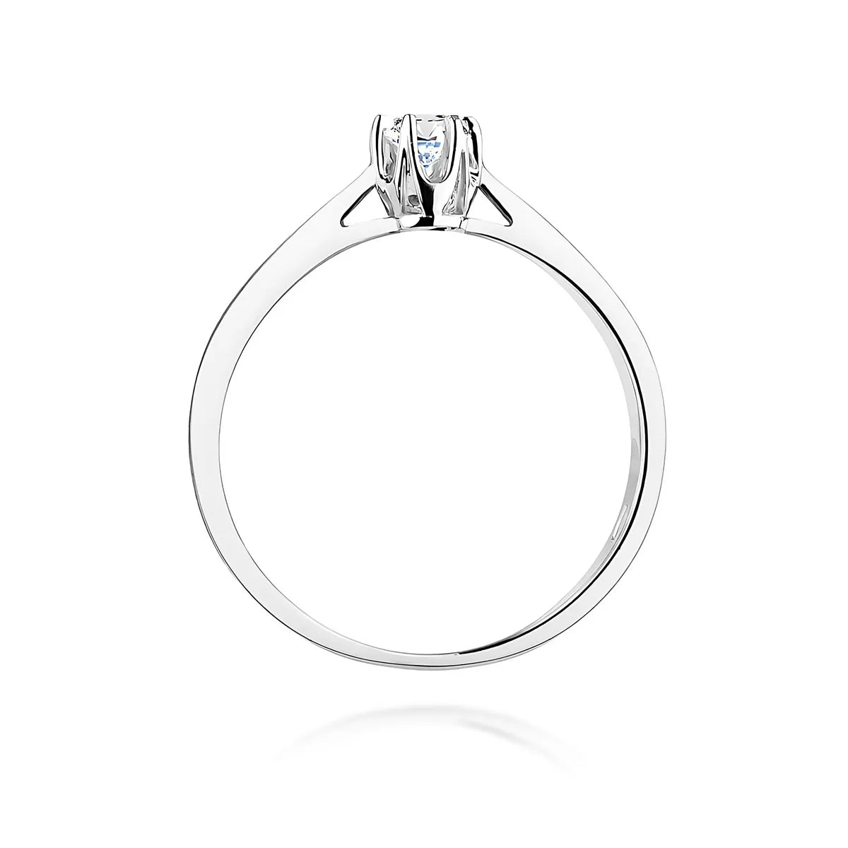 Diamond Engagement Ring in 585 White Gold