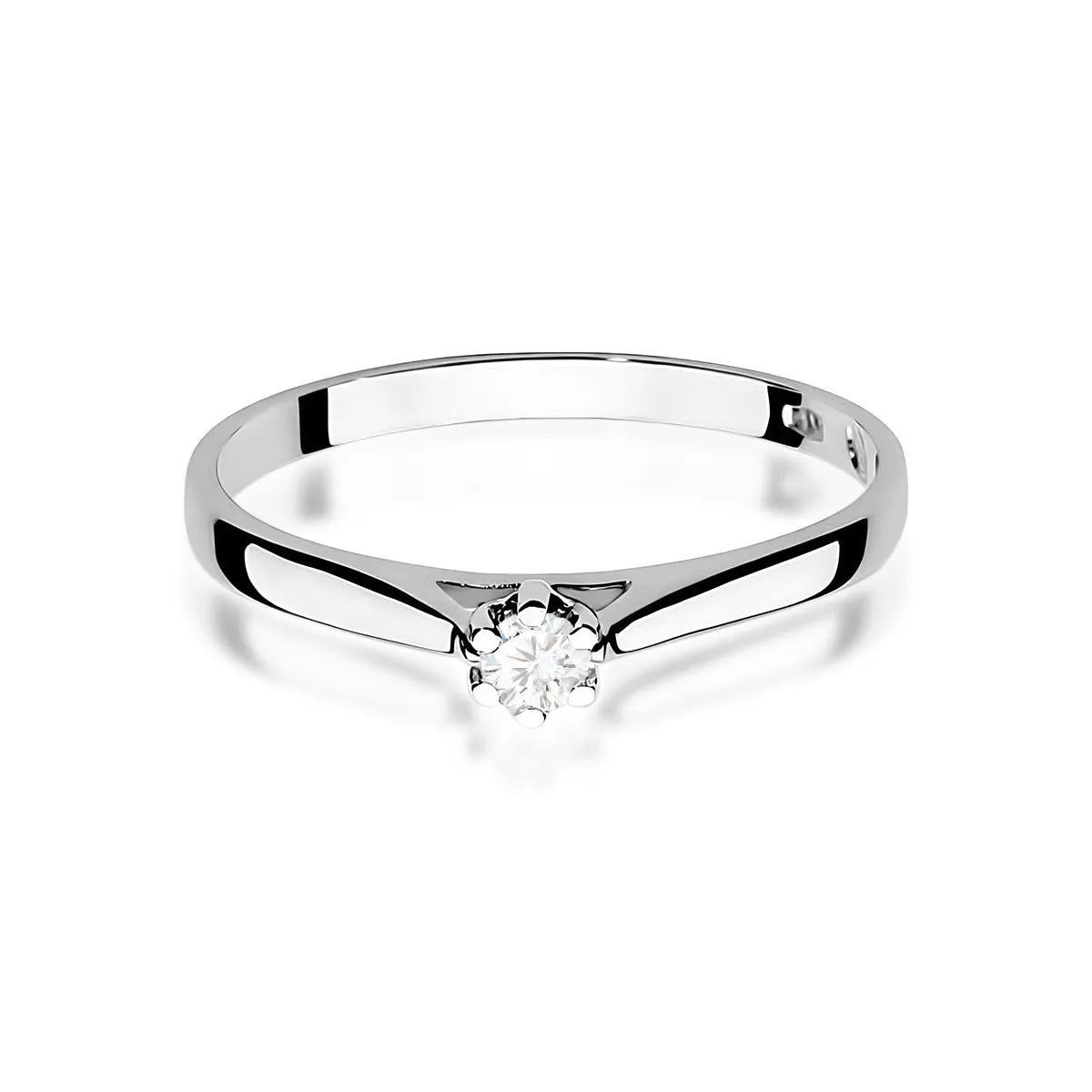 Diamond Engagement Ring in 585 White Gold