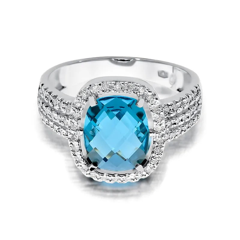 Goldring mit 3,00 ct Topas und 0,315 ct Diamanten W0313-TOB-01