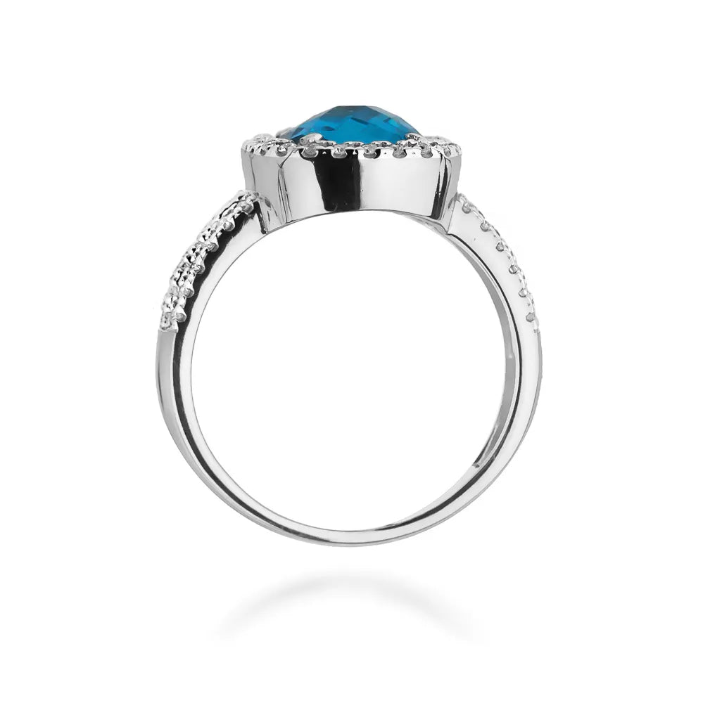Goldring mit 3,00 ct Topas und 0,315 ct Diamanten W0313-TOB-01