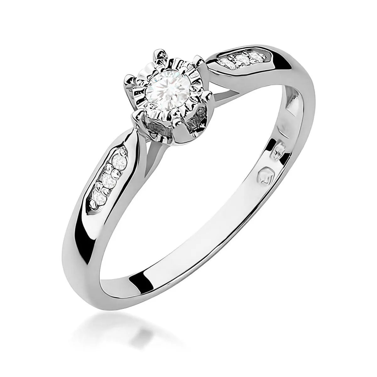 Goldring mit 0,08 ct und 0,052 ct Diamanten W0328 DIW 01