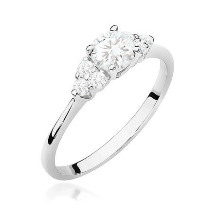 Lab-grown Diamond Engagement Ring in 585 White Gold