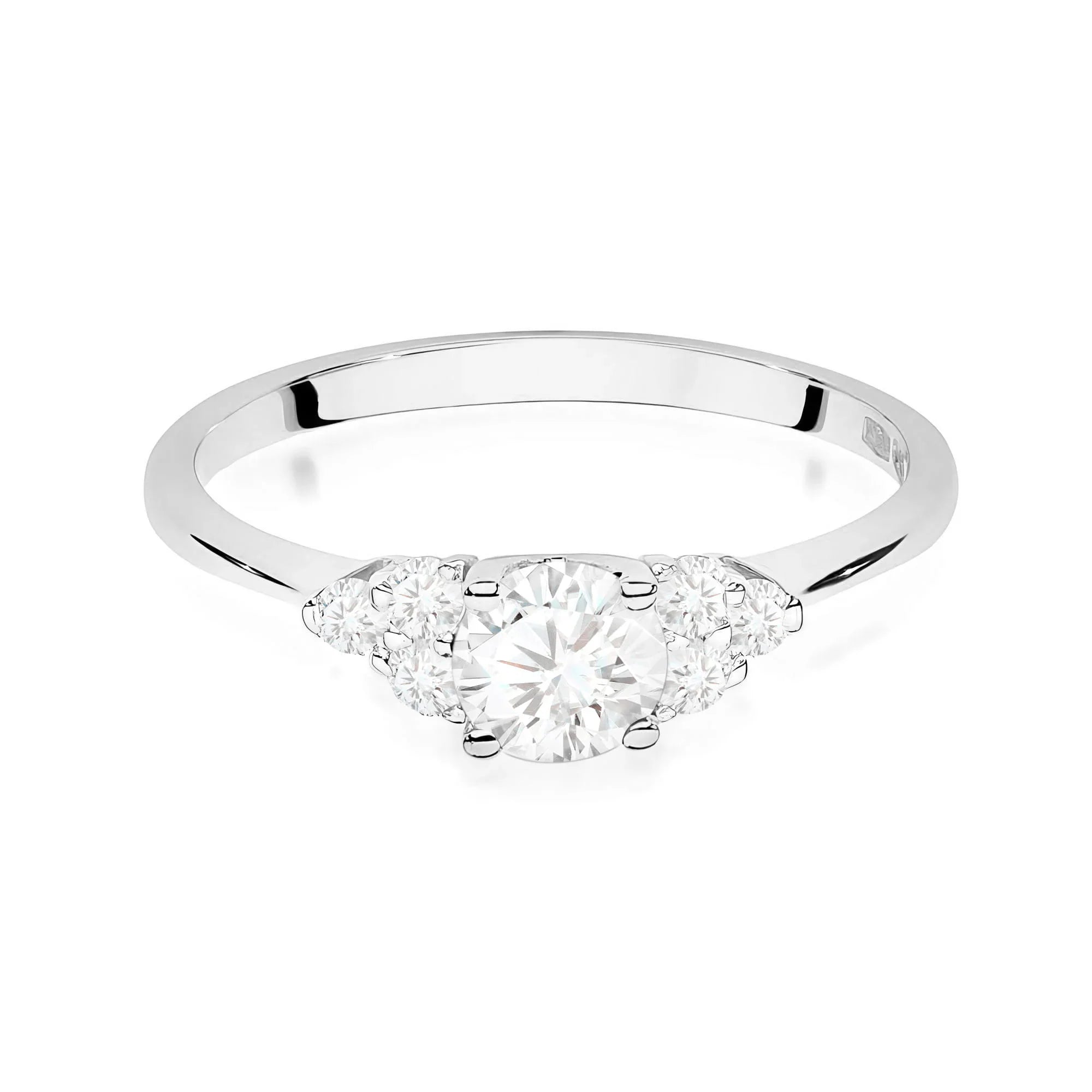 Lab-grown Diamond Engagement Ring in 585 White Gold