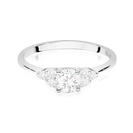 Lab-grown Diamond Engagement Ring in 585 White Gold