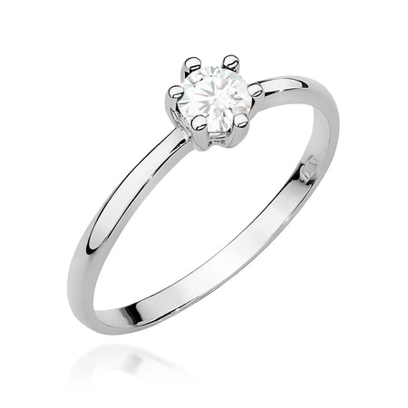 Diamond Engagement Ring in 585 White Gold