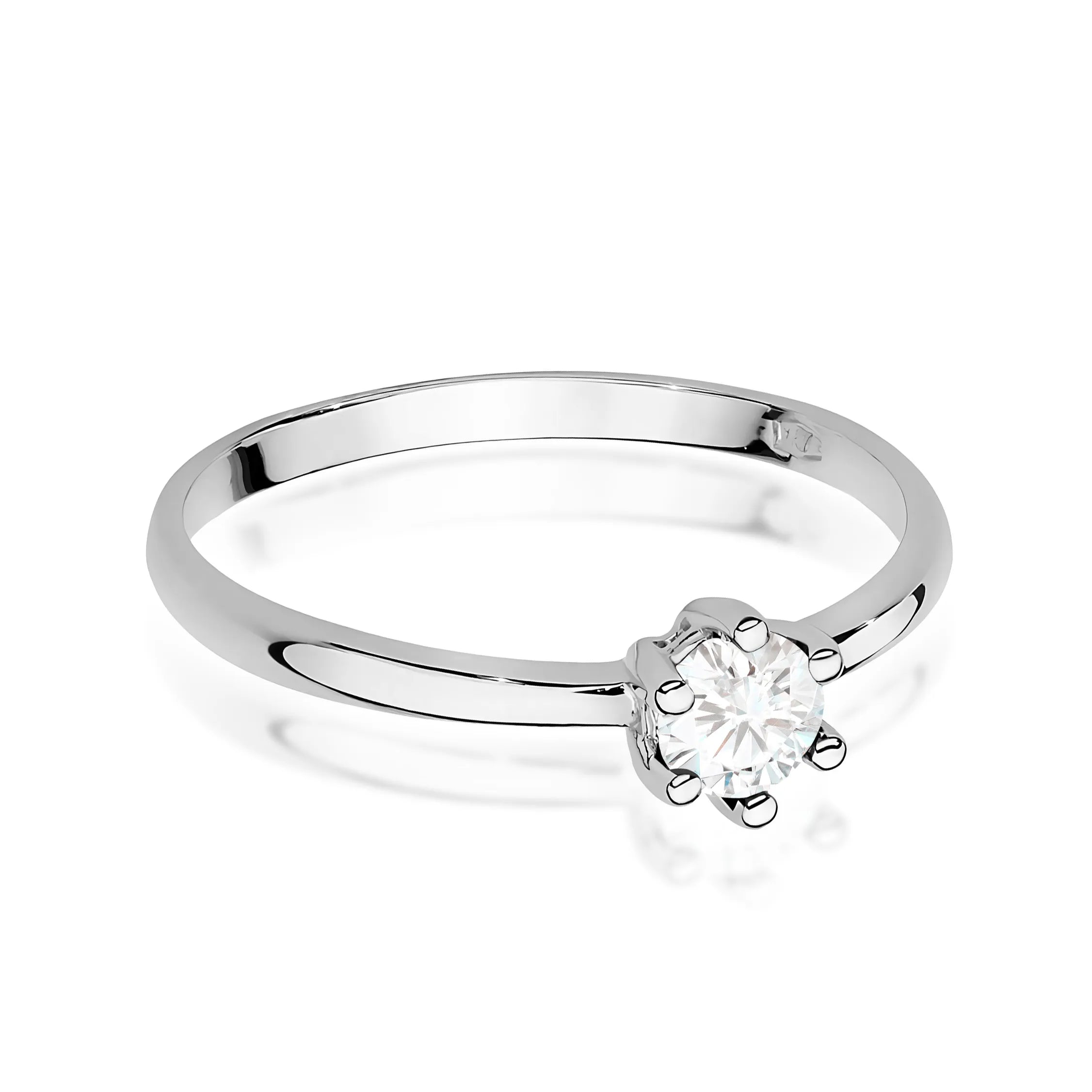 Diamond Engagement Ring in 585 White Gold