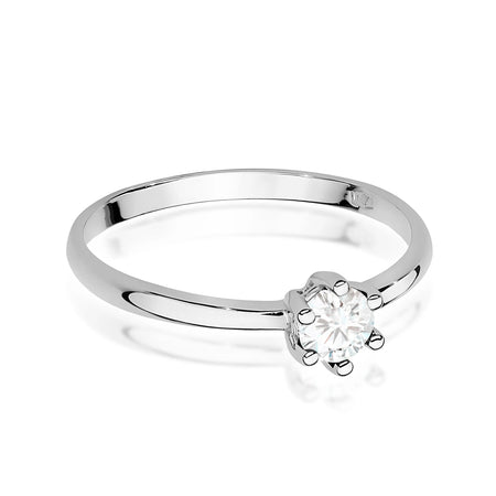 Diamond Engagement Ring in 585 White Gold