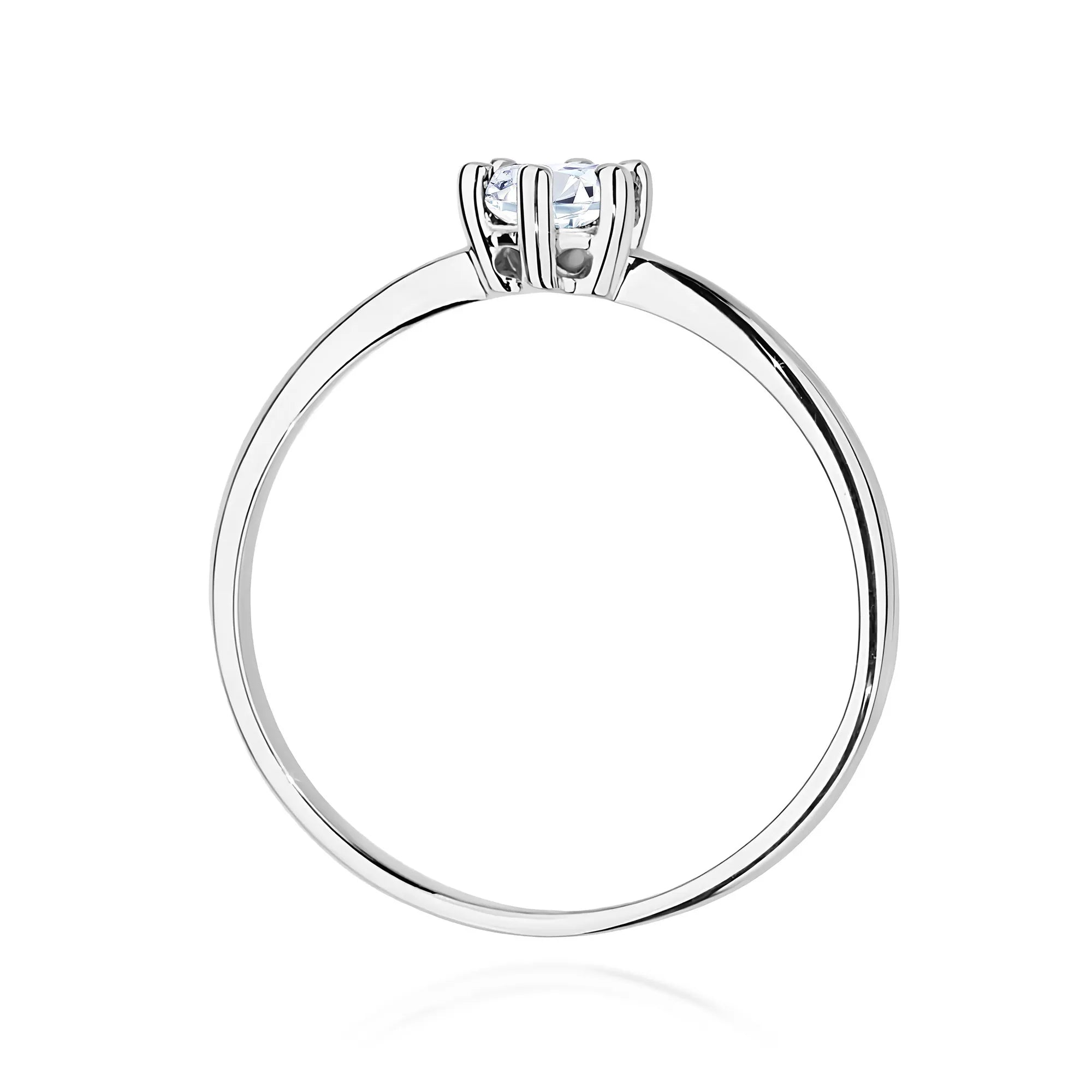 Diamond Engagement Ring in 585 White Gold