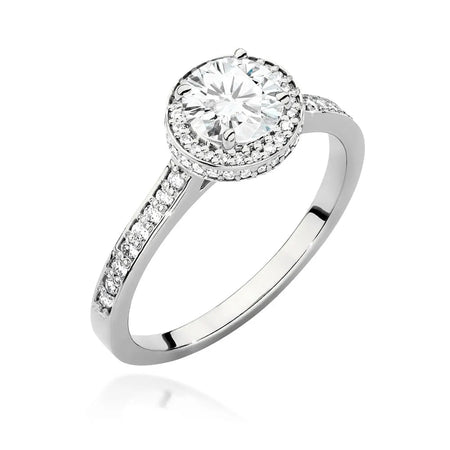 Verlobungsring mit Lab-grown Diamant in 585 Weißgold