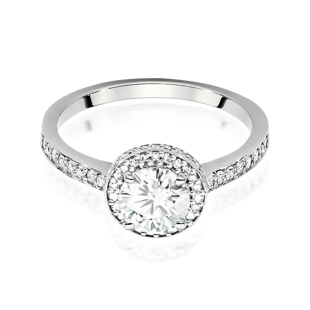 Verlobungsring mit Lab-grown Diamant in 585 Weißgold