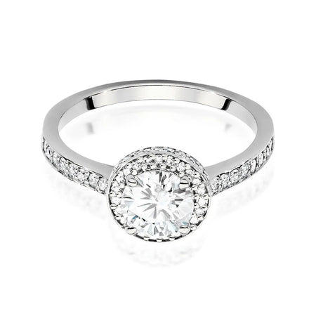 Verlobungsring mit Lab-grown Diamant in 585 Weißgold