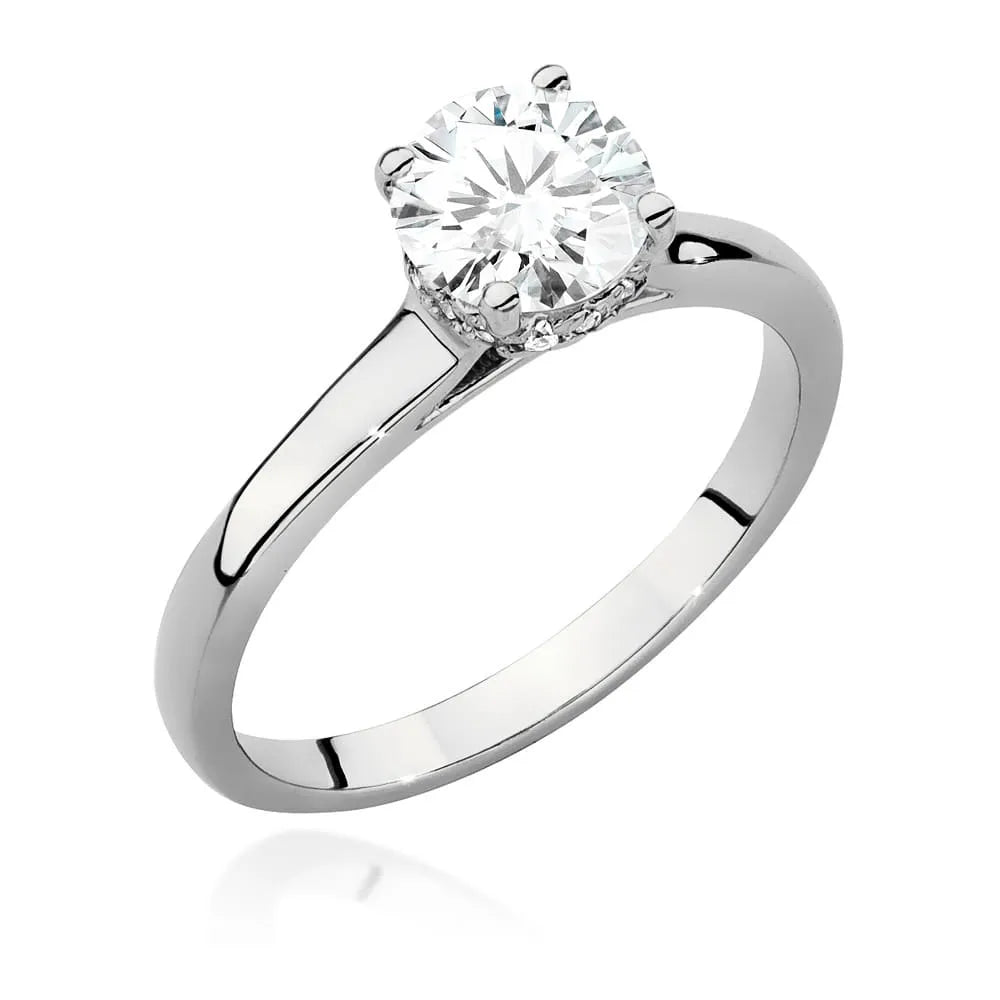 Diamond Engagement Ring in 585 White Gold