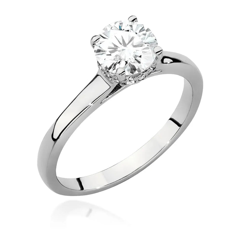 Diamond Engagement Ring in 585 White Gold