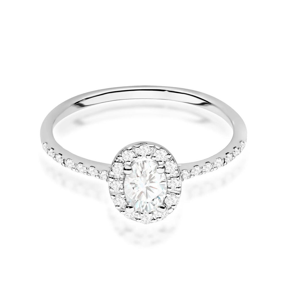 Diamond Engagement Ring in 585 White Gold