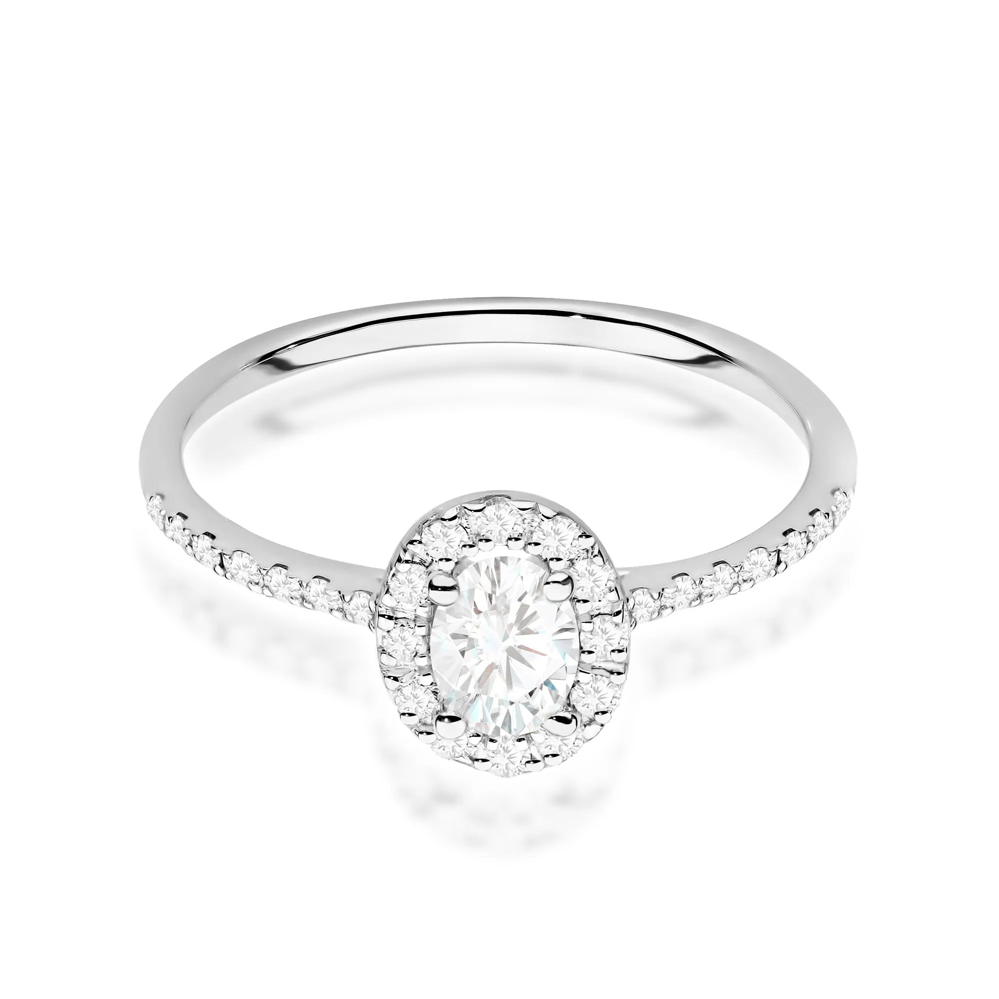Diamond Engagement Ring in 585 White Gold