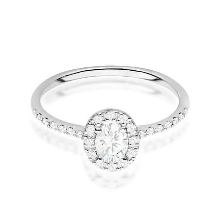 Diamond Engagement Ring in 585 White Gold