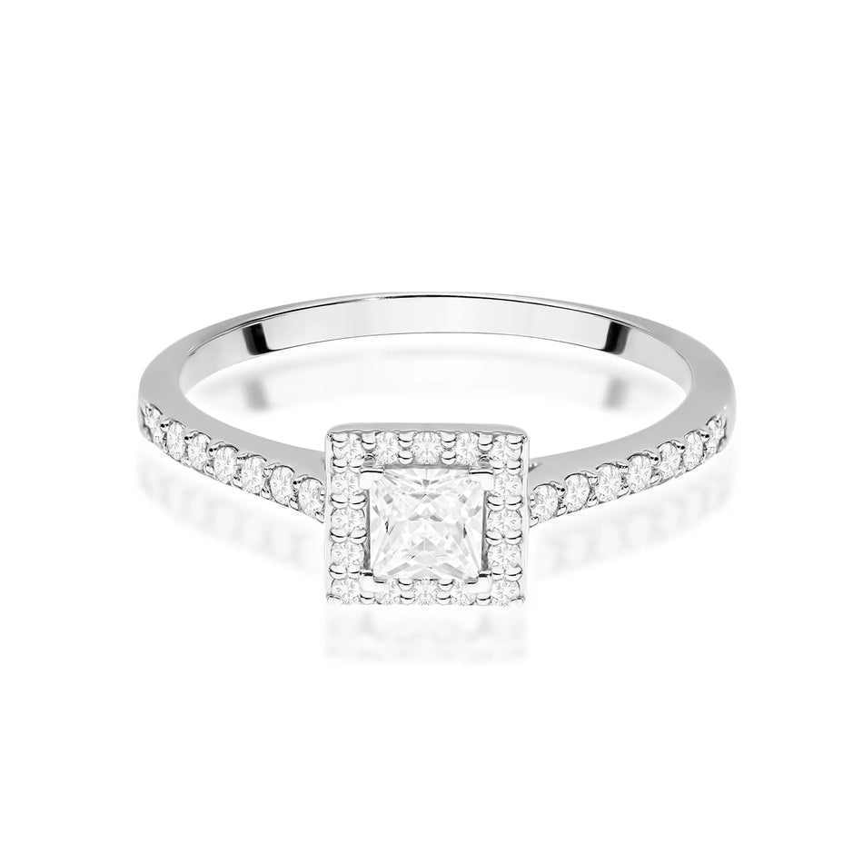 Diamond Engagement Ring in 585 White Gold