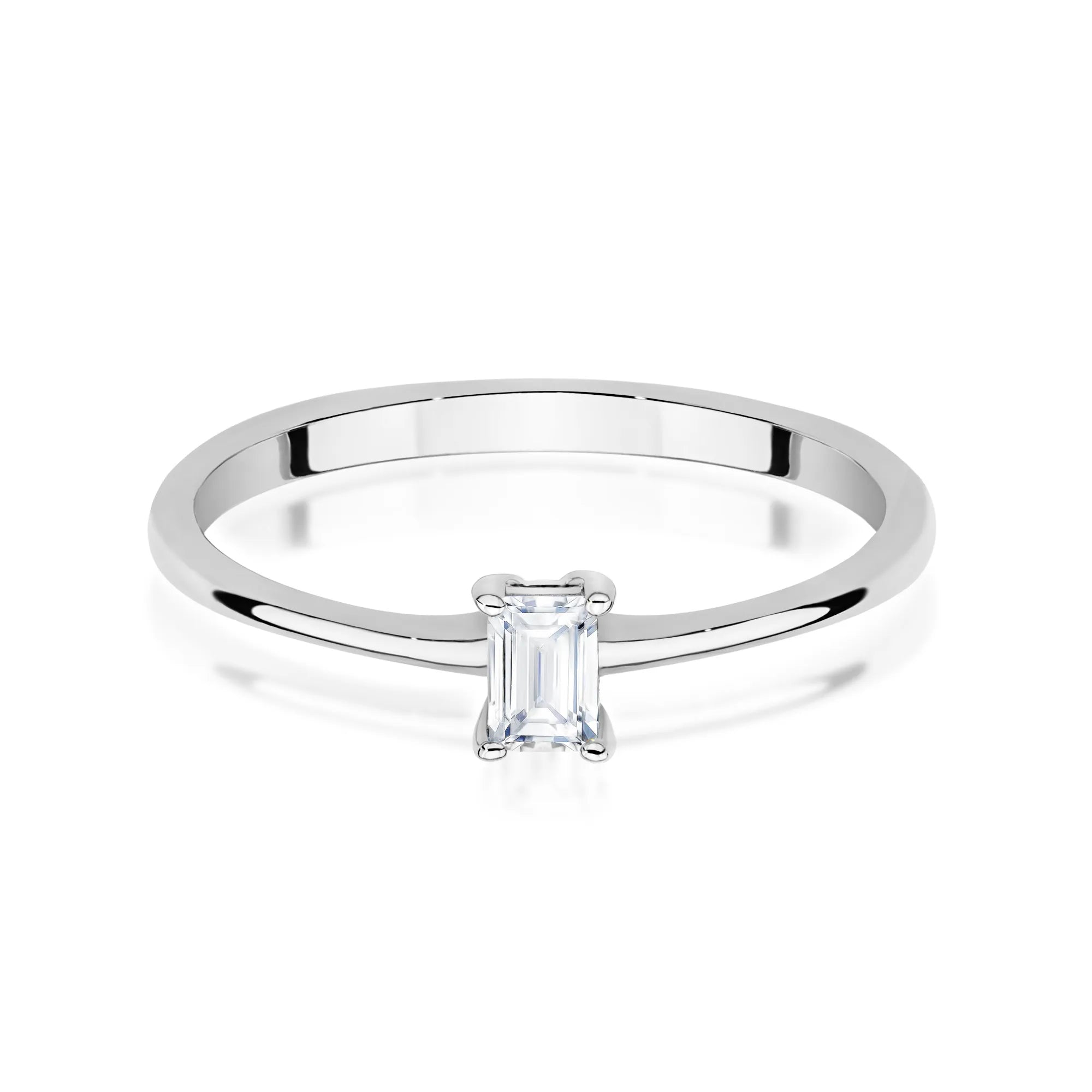 Diamond Engagement Ring in 585 White Gold