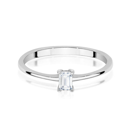 Diamond Engagement Ring in 585 White Gold
